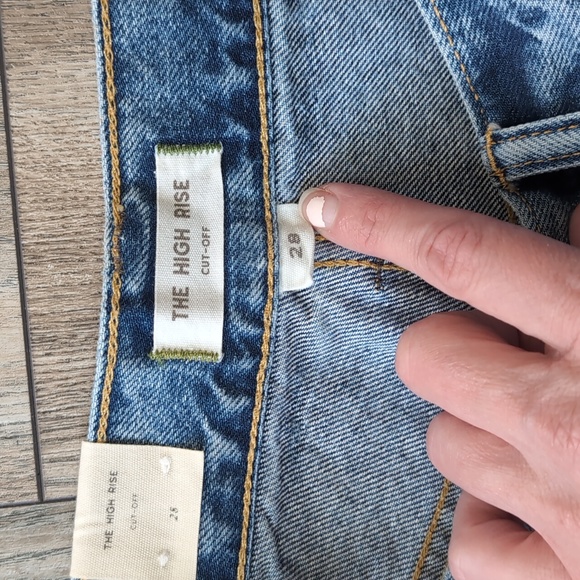 American Eagle AE77 Denim High Waist Cut-off Shorts Size 28 - Picture 5 of 9